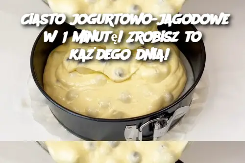 Ciasto jogurtowo-jagodowe w 1 minutę! Zrobisz to każdego dnia!