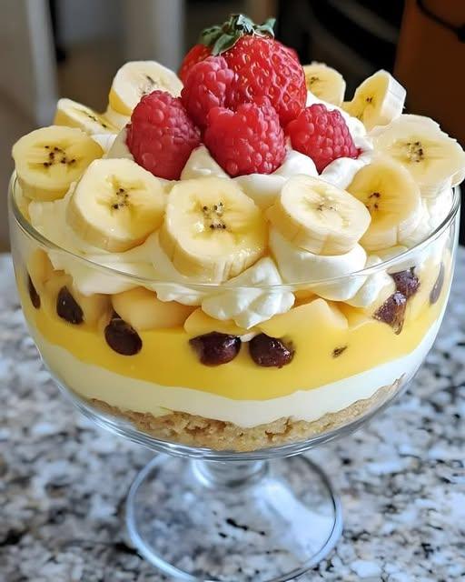 Banana Vanilla Pudding & Tropical Fruit Trifle: A Sweet and Refreshing Dessert Delight