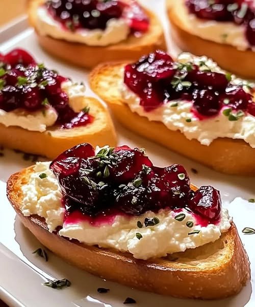 Cranberry-Feta-Crostini: Ein frischer Genuss für festliche Anlässe