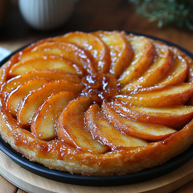 Tarte Tatin – Eine klassische französische, umgedrehte karamellisierte Apfeltarte, die süß, buttrig und einfach unwiderstehlich ist! 🍰🍏