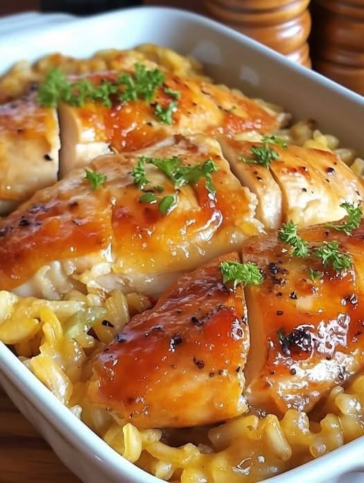 Perfekt gebackenes Hähnchen mit Reis: Einfache & köstliche Mahlzeit 🍗🍚