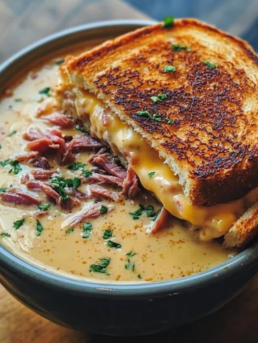 Gegrillte Käsesuppe mit Reuben und Jalapeño: Eine würzige Variante eines Klassikers