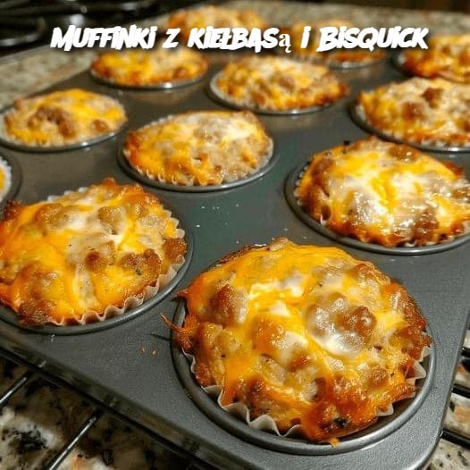 Muffinki z kiełbasą i Bisquick