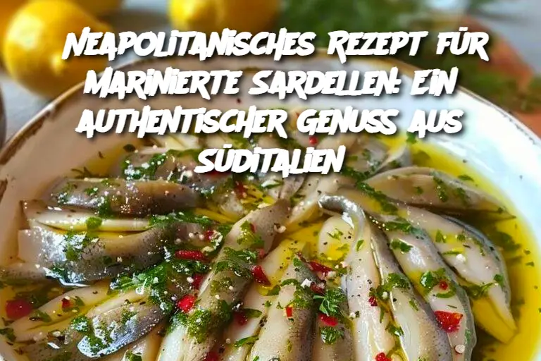 Neapolitanisches Rezept für marinierte Sardellen: Ein authentischer Genuss aus Süditalien