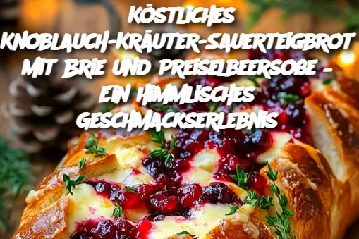 Köstliches Knoblauch-Kräuter-Sauerteigbrot mit Brie und Preiselbeersoße – Ein himmlisches Geschmackserlebnis