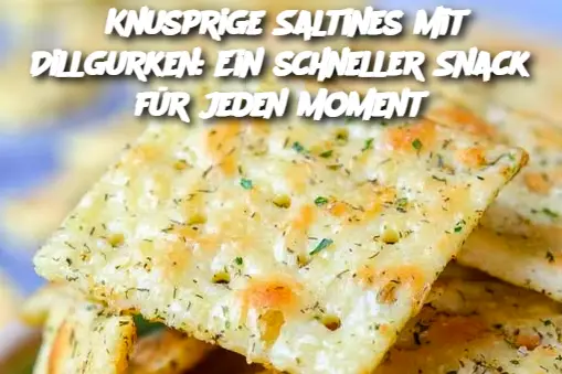 Knusprige Saltines mit Dillgurken: Ein schneller Snack für jeden Moment