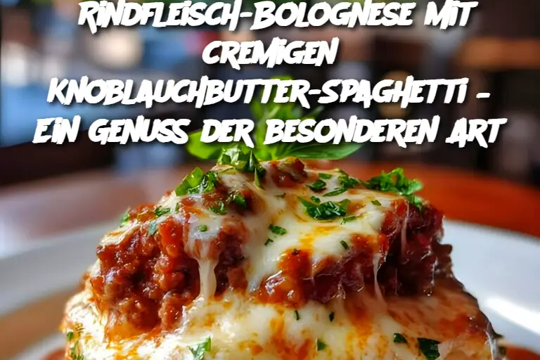 Rindfleisch-Bolognese mit cremigen Knoblauchbutter-Spaghetti – Ein Genuss der besonderen Art