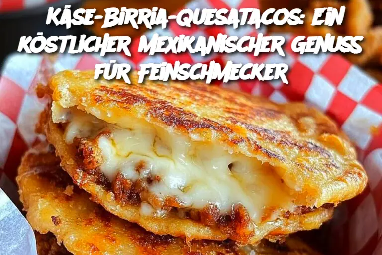 Käse-Birria-Quesatacos: Ein köstlicher mexikanischer Genuss für Feinschmecker