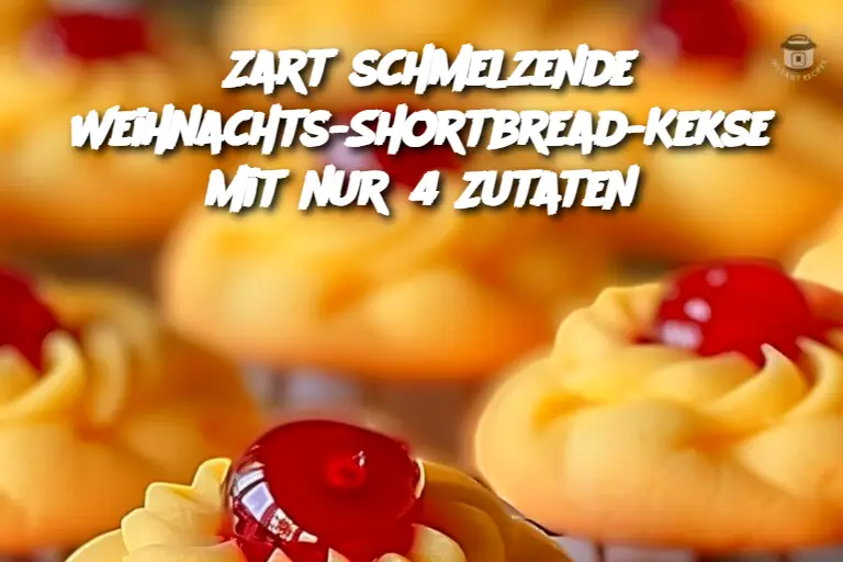 Zart schmelzende Weihnachts-Shortbread-Kekse mit nur 4 Zutaten