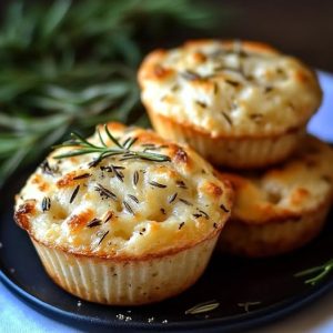 Einfache Knoblauch-Rosmarin-Focaccia-Muffins: Eine pikante Variante eines Klassikers