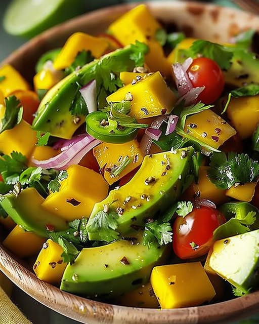 Avocado Mango Salad: A Refreshing Delight"