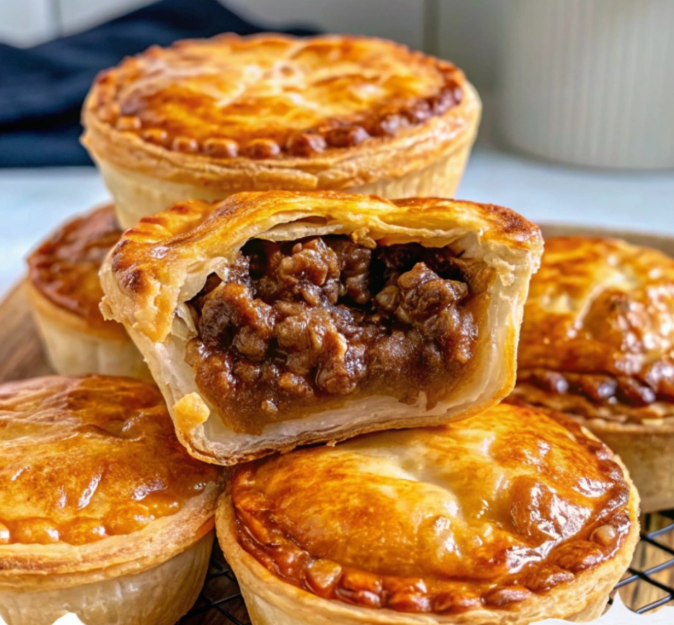 Australische Fleischpasteten: Flockige australische Rindfleisch-Handpasteten 🥧