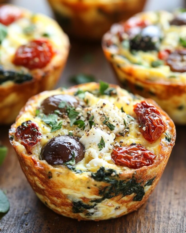 Mediterrane Eiermuffins mit sonnengetrockneten Tomaten und Kalamata-Oliven: Ein herzhaftes Frühstück oder Snack