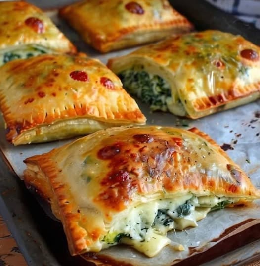 Savory Spinach Stuffed Pastry: A Deliciously Flaky Delight