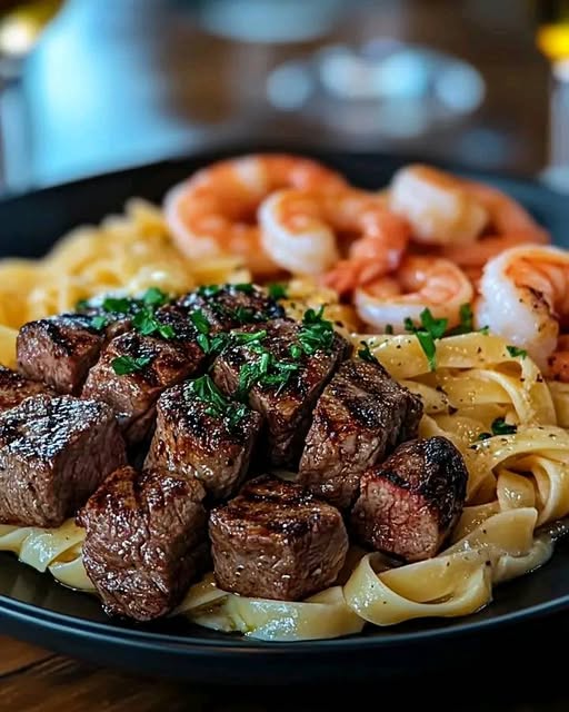 Gourmet Surf & Turf Pasta: Ein luxuriöses Genusserlebnis für den Gaumen