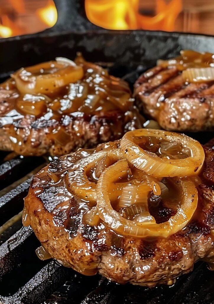 Hamburger Steak mit Zwiebeljus: Ein herzhaftes Gericht für wahre Fleischliebhaber