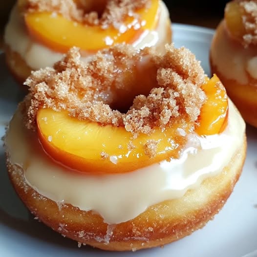 Donuts gefüllt mit Peach Cobbler Cheesecake: Ein himmlisches Dessert für jede Gelegenheit