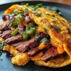 Steak and Mushroom Omelette – A Protein-Packed Breakfast Delight