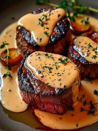 Perfektes Filet Mignon mit Schalotten-Pfeffer-Sauce: Ein Genussmoment