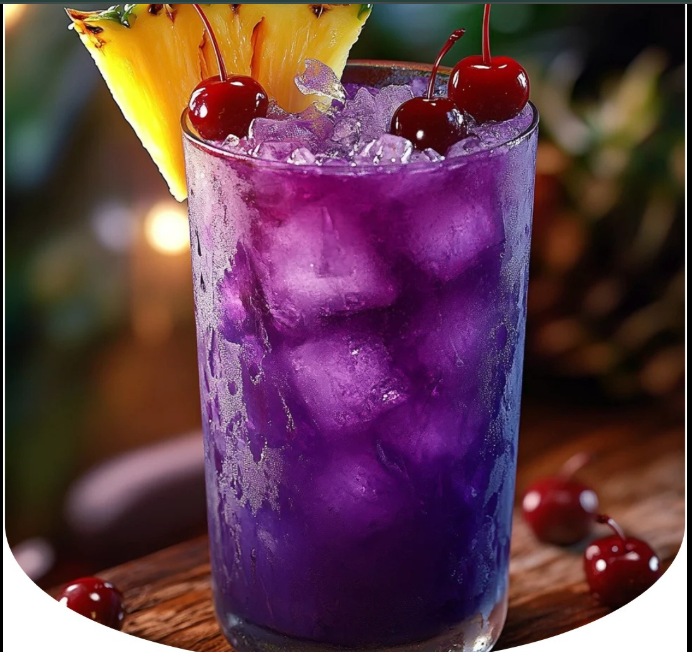 Jamaikanischer Purple Rain Cocktail: Ein Hauch von Paradies